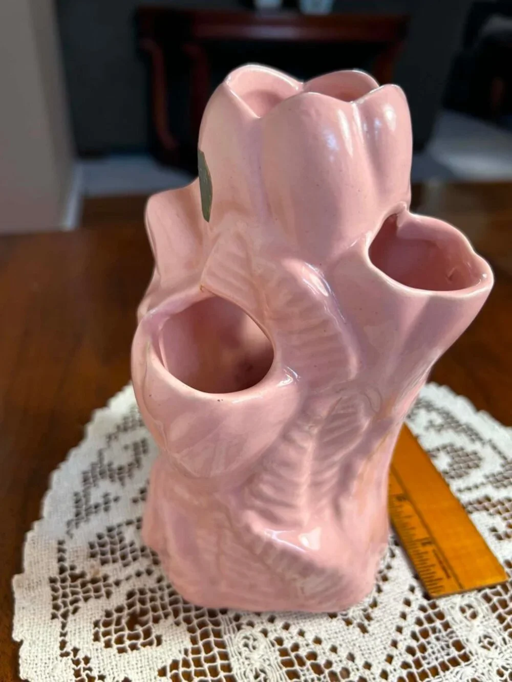 Rare Vintage Niloak Ozark Dawn Pink Tulip Crocus Vase - PRISTINE